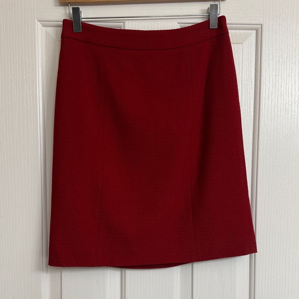 Ann Taylor Rich Red Mini Skirt